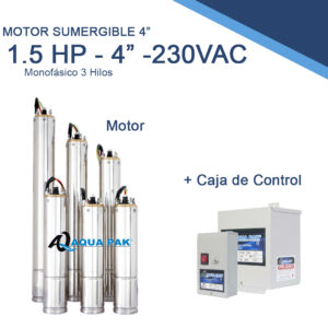 Motor Sumergible Aquapak Trifásico 1.5 HP 4"