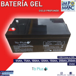 Batería GEL Ciclo Profundo TB-Plus 12V