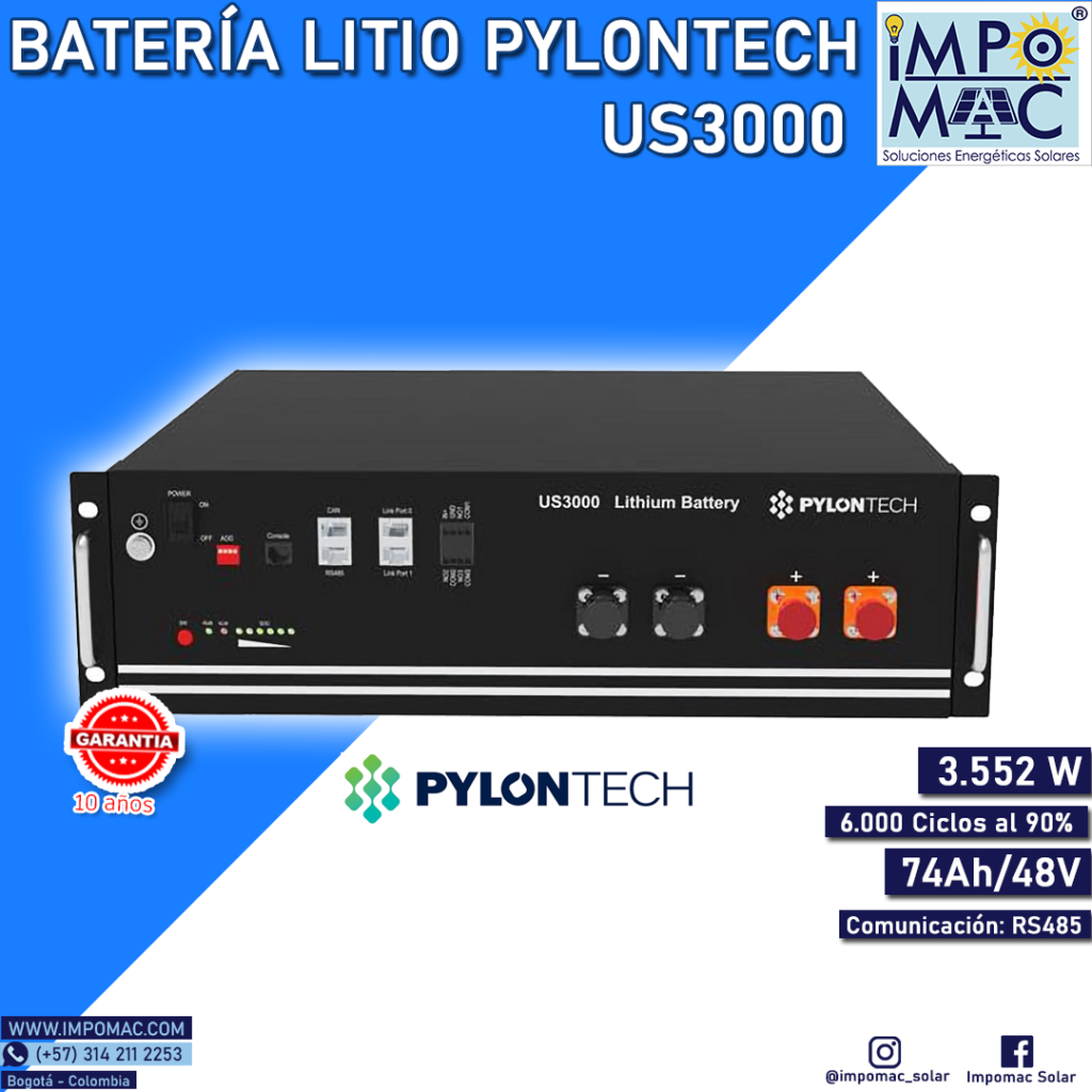 Batería Litio Pylontech US3000 48V 74Ah