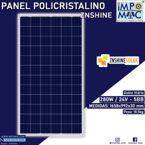 Panel Solar Policristalino ZNSHINE 280W 24V