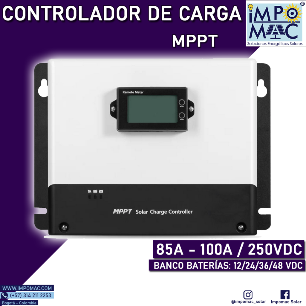 Controlador de Carga Solar MPPT 85-100A 250VDC