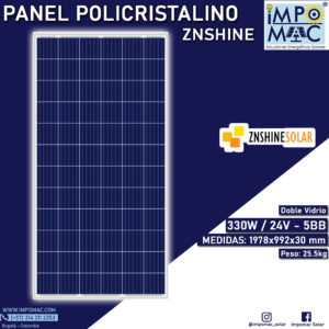 Panel Solar Policristalino ZNSHINE 330W 24V