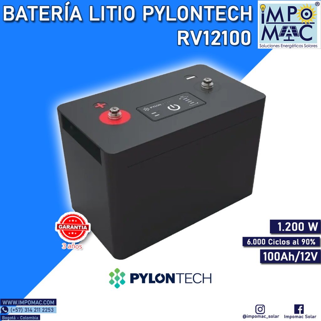Batería Litio Pylontech RV12100 12V 100Ah